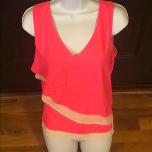 NWOT Neon layered tank top worn